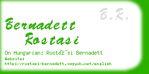 bernadett rostasi business card